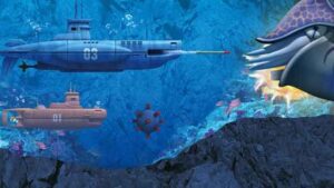 Il Blue-Marine, veicolo subacqueo di Fox McCloud, disponibile su Steel Diver: Sub Wars