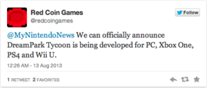 Red Coin Games al lavoro su Dream Park Tycoon