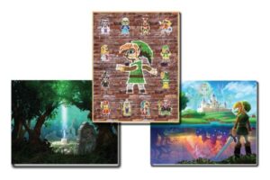 Tre poster di A Link Between Worlds nel Club Nintendo americano