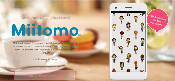 Miitomo bonus registrazione dettagli data directly