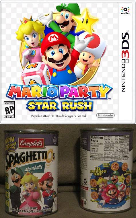Mario Party: Star Rush meatballs pasta