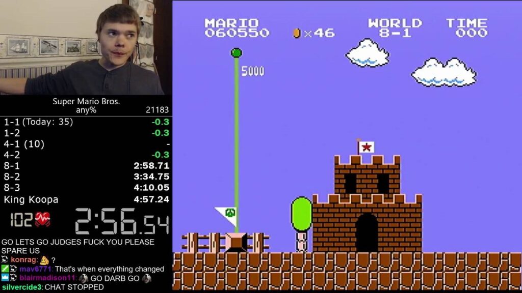speedrun Super Mario Bros