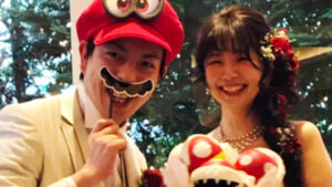 Matrimonio a tema Super Mario Odyssey in Giappone: Bowser avrà avuto la meglio?