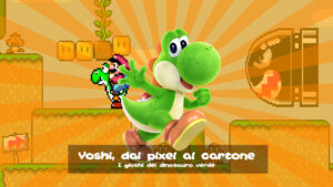 Yoshi, dai pixel di Super Mario World al cartone di Crafted World