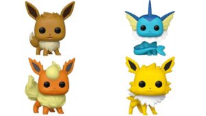 Pokémon, in arrivo nuovi Funko Pop di Eevee, Vaporeon, Flareon e Jolteon